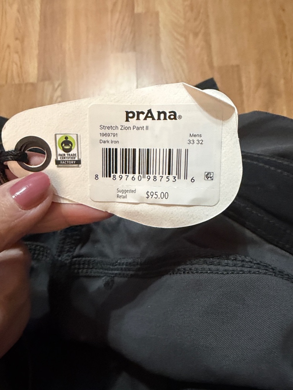 prAna Stretch Zion Pant - Water Repellent / Roll-up Hem - Grey - Picture 14 of 14